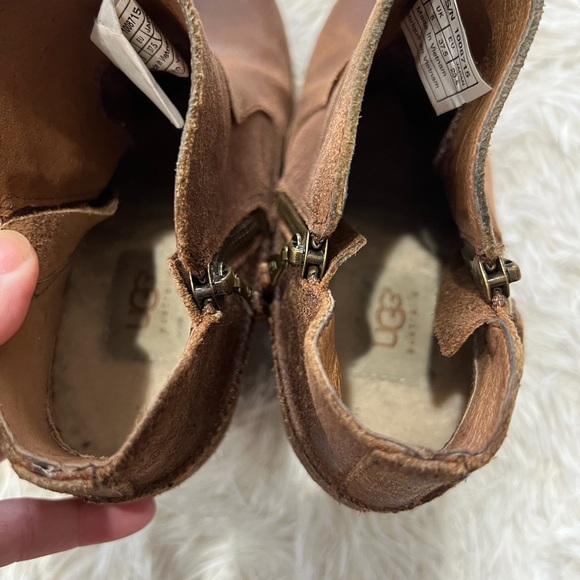Ugg Myrna Chestnut Wedges Boots - size 6.5 - Picture 4 of 10